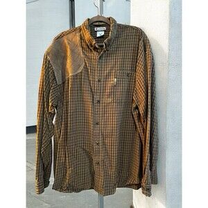 Columbia River Lodge Shooting Shirt Western Plaid Flannel Padded Shoulder 2XL